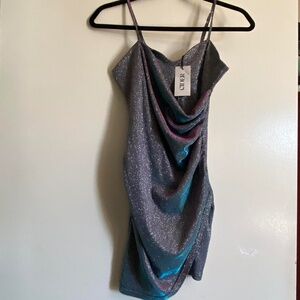 Cider Women's Silver and Grey Dress
